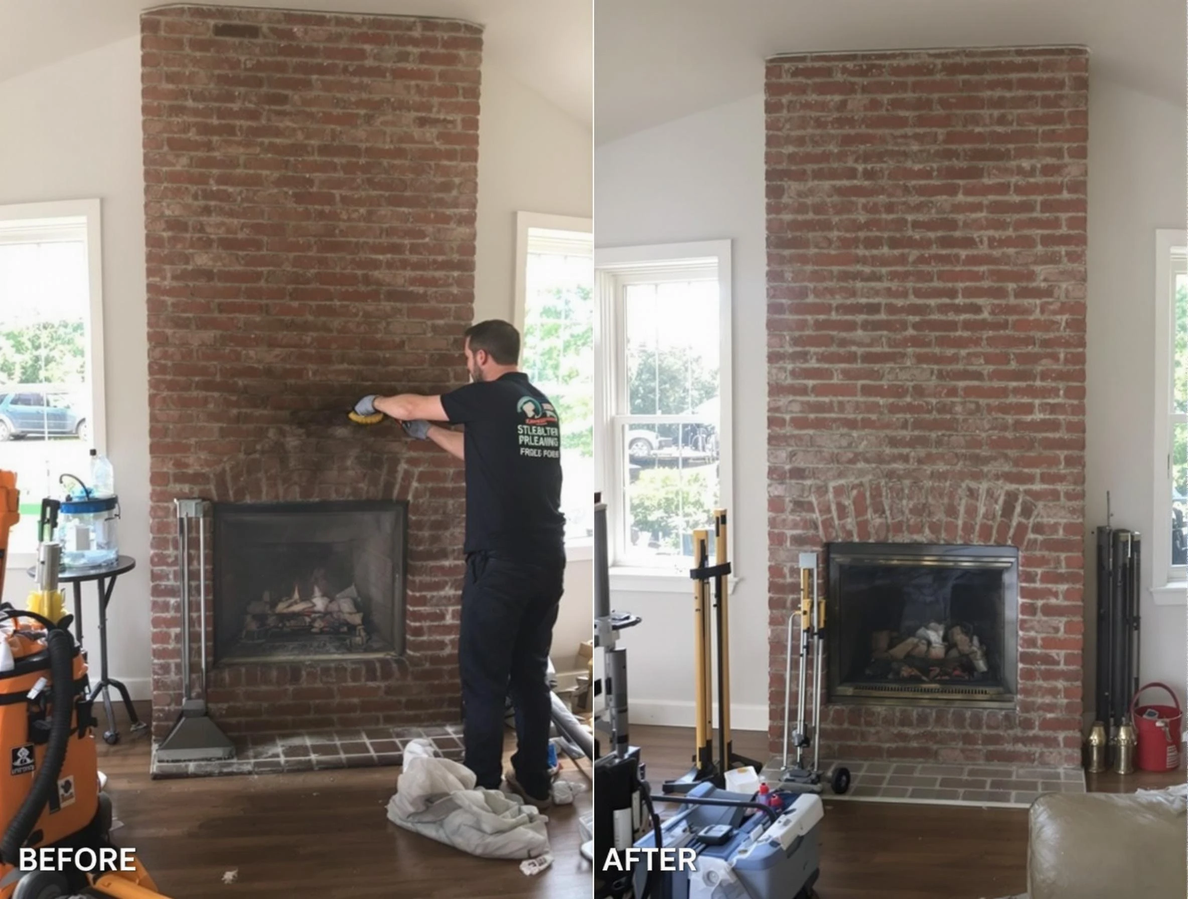 Finished chimney sweeping service by Lewisburg Chimney Sweep in Lewisburg, TN